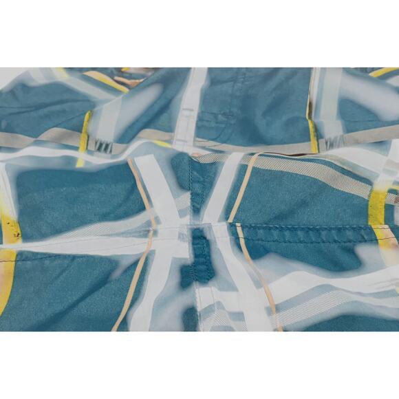 ZEROXPOSUR HI-RISE OUTER DRAWCORD SWIM TRUNKS, YOUTH, M 10/12, BLUE-YELLOW WHITE - Picture 8 of 11